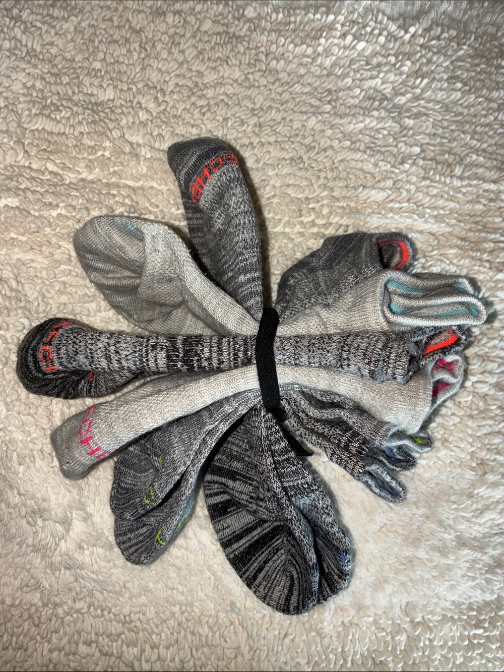 Skechers Gray Multi-Tone Athletic NoShow Socks Pack